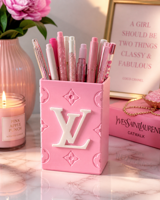 Powder Pink L Makeup Brush/Pen Holder 💕