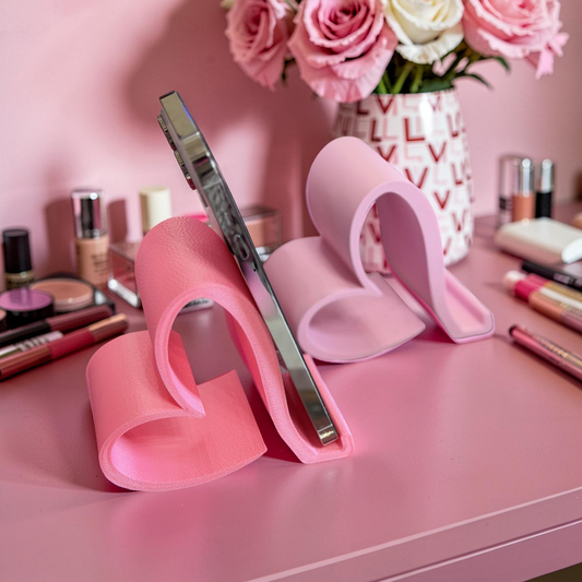 Pink Heart Shaped Phone Stand